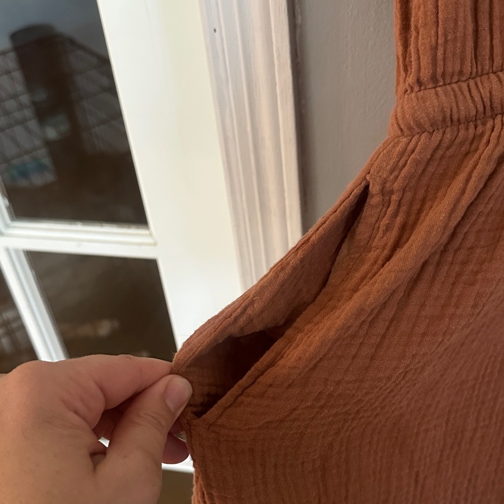 Z-Supply Rust/Brown Button-Front Romper - Picture 5 of 5